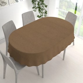 Biante Oválny obrus/imitácia brúsenej kože Alcantara ALC-015 Svetlo hnedý 60x100 cm