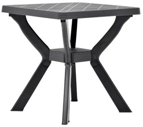 vidaXL Bistro stolík, antracitový 70x70x72 cm, plast-
