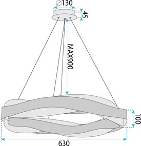 Toolight Toolight, LED stropné svietidlo APP1802-CP, zlatá matná, OSW-04060