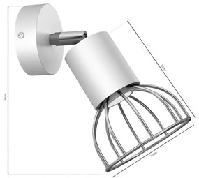 Nástenné bodové svietidlo DANTE 1xGU10/25W/230V biela/lesklý chróm