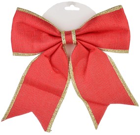 Vianočná dekoratívna mašľa Santa Lila 24,5x26 cm červená