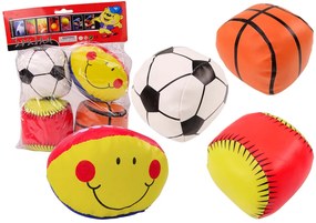 LEAN TOYS Mäkké športové lopty - 4 kusy