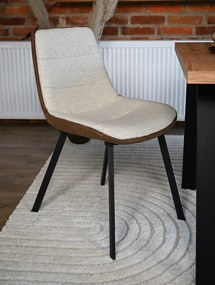 IDA Krémovo Hnedá (látka Monza 90 / Preston 22) - MODERNÁ ČALÚNENÁ STOLIČKA DO OBÝVAČKY/JEDÁLNE LOFT