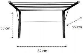 Erga Laponia, nástenný sušiak na bielizeň 82x55x50 cm, čierna, ERG-SEP-1077SUSZLAPBL