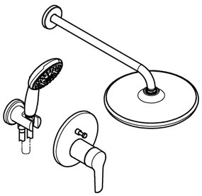 GROHE 25292000 - Podomietkový sprchový systém START VITALIO START 250 chróm