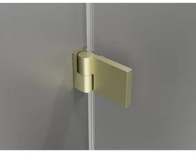 Mexen Lunar-B Duo, výklopný sprchový kút 85 x 75 cm, 8mm číre sklo, zlatý matný profil, 832-085L-075P-55-00