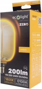 ECOLIGHT Dekoratívna LED žiarovka E27 4W 200lm O100 Amber Retro - rada ZERO
