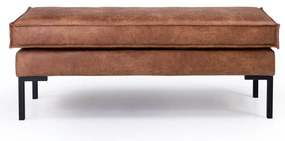 Hnedá podnožka z imitácie kože Rate - Scandic