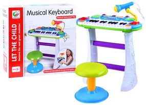 IN0009 NI Detský klavír so stoličkou - Musical Keyboard