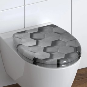 Eisl Sanitär WC sedadlo Duroplast Soft Close Hexagons 82392