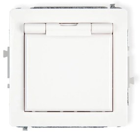 Zásuvka proti striekajúcej vode biela D DGPB-1Z