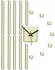 Nástenné hodiny Quartz, nalepovacie dekorácie, 3D zrkadlové nálepky Xmomo X0034- HEU-