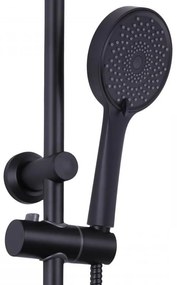Erga Fanki, 3-funkčná ručná sprchová hlavica, čierna matná, ERG-YKA-BP.FANKI-BLK