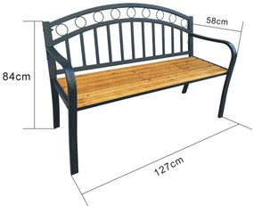 Záhradná lavička Arquetipo (čierna). Vlastná spoľahlivá doprava až k Vám domov. 1117493