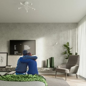 Nástenné svietidlo Loop 1, biele telo svietidla