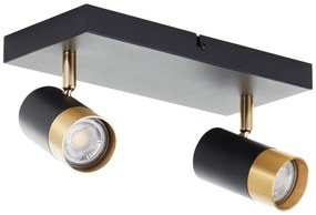 Brilliant - LED bodové svietidlo VIGOLO 2xGU10/5W/230V čierna/zlatá