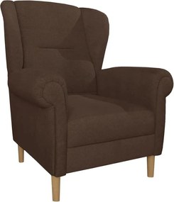 Tmavohnedé kreslo ušiak Swan – Ropez