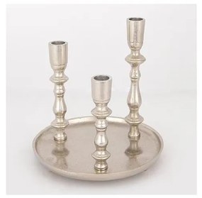 Svietnik 20x19 cm strieborná