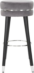 Sivá čalúnená barová stolička (výška sedadla 74 cm) Paris – Mauro Ferretti