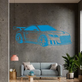 Veselá Stena Samolepka Audi Auto Farba: modrá, Veľkosť: 80 x 32 cm