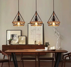 Stropné svietidlo TAVERN big - s lanom - čierne