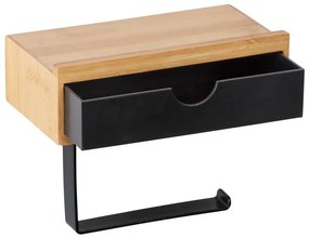 WENKO 24754100 - Držiak toaletného papiera BAMBUSA 18,5x14 cm hnedá/čierna
