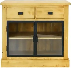 Rustikálna skrinka s 2 zásuvkami a dvierkami 108x50x90 cm