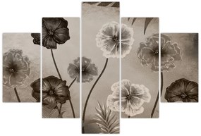 Obraz - Kreslené kvety (150x105 cm)