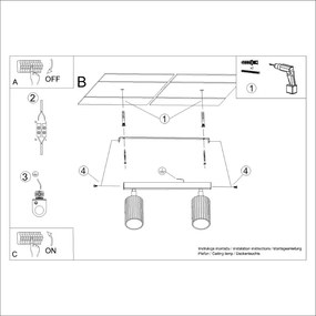 Zelené bodové svietidlo 6,5x30 cm Gleam – Sollux