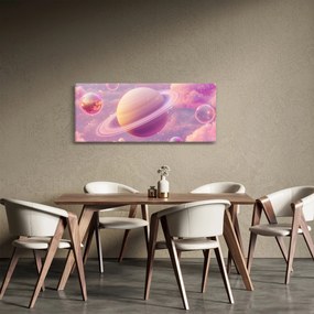 Obraz - Ružová planéta (120x50 cm)