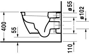 Duravit Darling New - Závesné WC 540x370 mm, biela 2545090000