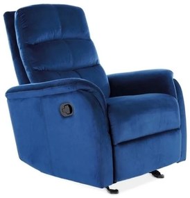 Polohovacie kreslo Jowis Velvet, modrá