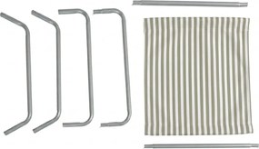 Skladacie plážové lehátko SAND STRIPES, zelené