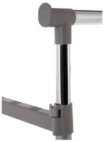 Kovový teleskopický/pojazdný stojan na oblečenie v striebornej farbe – Premier Housewares