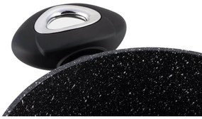 Čierna lesklá sada hrncov - 12 kusov