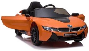 LEAN CARS ELEKTRICKÉ AUTÍČKO BMW i8 - NELAKOVANÉ - ORANŽOVÉ - 2x45W MOTOR - 1x12V4,5Ah - BATÉRIA - 2021