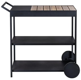 Servírovací stolík na kolieskach s doskou z akácie 40x80 cm Miro - Wenko