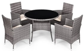 ZÁHRADNÝ SET ODILE 4 x KRESLO + OKRÚHLY STÔL