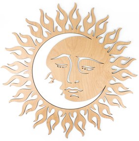 Veselá Stena Drevená nástenná dekorácia Deň a noc