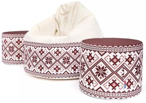 Sedací vak Viper Outdoor Folk – pohodlie s ľudovým štýlom do interiéru aj exteriéru Farba: Folk 1 - M2 modrý