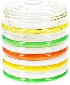 Repelentná sviečka Citronella Stripes, 780 g, 11 v 12 cm, zelená