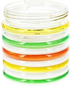 Repelentná sviečka Citronella Stripes, 780 g, 11 v 12 cm, zelená