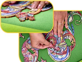 KIK KX5371 Drevené puzzle kohút A3 83 prvkov