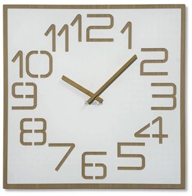 Dekorstudio Moderné drevené hodiny EKO Digits biele - 60cm