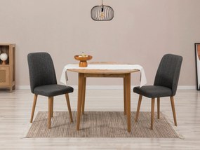 Jedálenský set Nidupo 7 (borovica atlantická + antracit) (pre 2 osoby). Vlastná spoľahlivá doprava až k Vám domov. 1093774