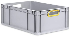 Sada 4 kusov - Eurobox Next Gen 2.0 - Stohovateľná nádoba s otvorenými rukoväťami - Žltá - 600 x 400 x 220 mm