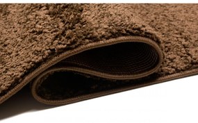 Kusový koberec Shaggy Parba hnedý 140x200cm
