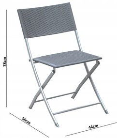 Zostava nábytku na balkón v antracitovej farbe