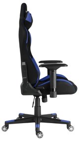 Herné kreslo Racing Pro ZK-025 TEX — látka, čierna / modrá