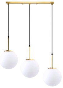 Toolight - Stropné svietidlo 3xE27, zlatá-biela, OSW-08197